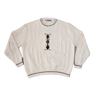 Vtg Shenandoah Grandpa Embroidered Golf Crewneck Pullover Sweater Mens XL Preppy